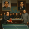 Representación simbólica de Nixon y Mao jugando al ping pong durante el deshielo diplomático entre EE. UU. y China.