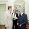 Oleg Gordievski con el presidente de Estados Unidos Ronald Reagan
